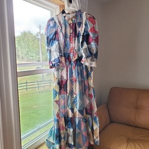 DOEN Darby Dress Quilted Patchwork (Discontinued) Size Small